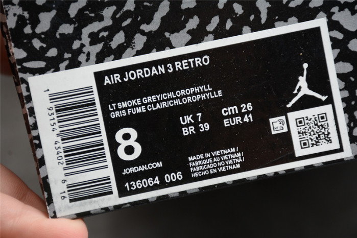 air jordan 3 retro Ch10rophyll - 136064-006