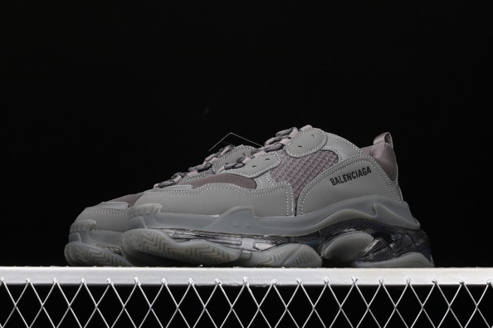 bl triple s trainers sneakers grey black 041505