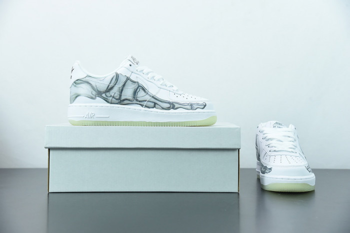 air force 1 low white skeleton halloween (2018) bq7541-100