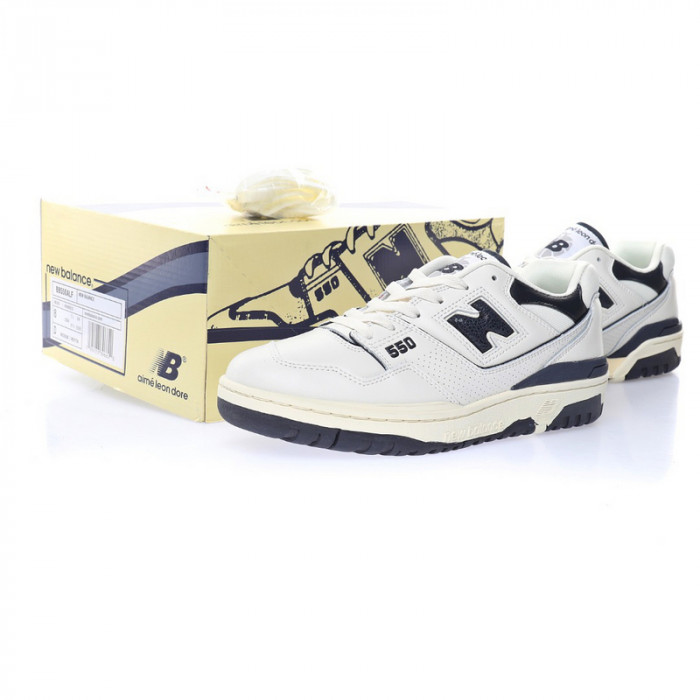 new Ba1an*e 550 aime leon dore white navy bb550alf